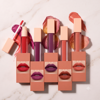 Fabricant de rouge à lèvres liquide mat nude sur mesure, tons brun, beige, caramel, pêche, couleur à lèvres longue tenue, fournisseur en gros