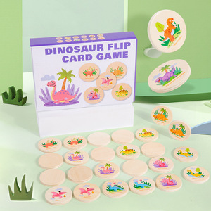 Juego de Ajedrez de memoria de dinosaurio de madera, juguetes educativos de cognición a juego para niños, niñas y niños - Product Image 2