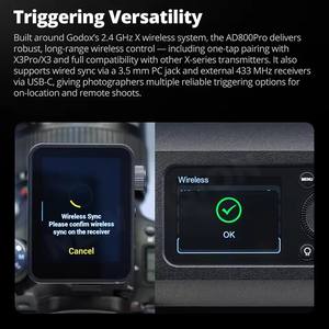 Flash de Estudio para Exteriores GODOX AD800PRO de 800W, Lámpara Bicolor de 40W 2800K-6000K, Luz de Relleno y Flash Todo en Uno - Product Image 3