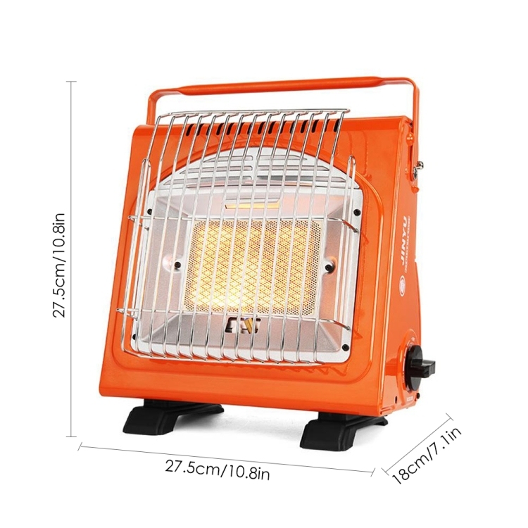 JINYU 1.7KW Outdoor Camping Gas Heater Travelling Fishing Dual-Purpose Use Stove Heater for Winter Home