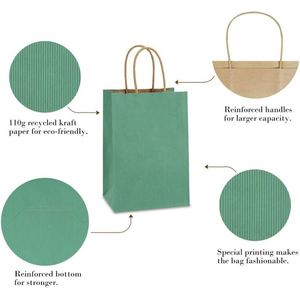Bolsas de Regalo Pequeñas de Papel Kraft con Asas, Bolsas de Regalo para Cumpleaños, Bodas y Fiestas, Bolsas de Compras para Tiendas Minoristas, Bolsas de Papel para Boutique - Product Image 3
