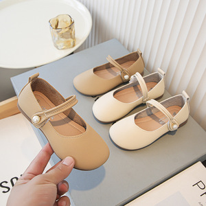 RTS 2024 Autumn New Children's Soft Soled Single <strong>Shoes</strong> for Big Children and Little Girls Pearl Peas <strong>Shoes</strong> Baby Small Leather - Product Image 6
