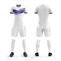 Kits de football en sublimation numérique grande taille, haute performance, séchage rapide, col en V