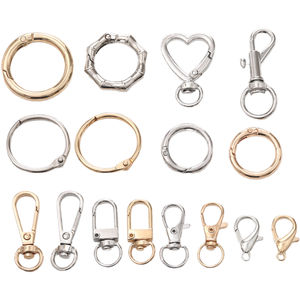 360 15Mm End 19Mm Lobster Gold Rose <strong>Ring</strong> Loop With for <strong>Keys</strong> Rink Round <strong>Clasp</strong> Eye <strong>Swivel</strong> Pump Steel Stainless 316 L Snap Hook - Product Image 2