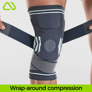 Chất lượng cao dệt kim khuỷu tay Miếng đệm đầu gối với Silicon Gel bền đầu gối hỗ trợ cho thể thao ngoài trời hoạt động chức năng bảo vệ - Product Image 6