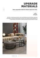 2024 Table d'appoint moderne et décontractée de luxe petits appartements accessibles ardoise MDF bois thé café ensemble maison salon meubles