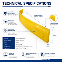 Cuchilla de Goma de Poliuretano de 200-600 mm para Impresora de Pasta de Soldar DEK SMT, Raspador de PU, Repuestos para Serigrafía