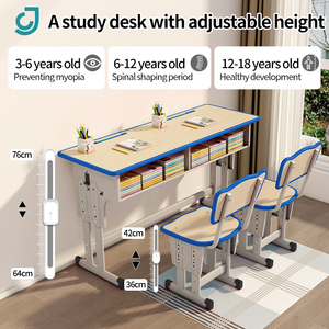 Hot người bán Tiểu Học Trường Đại Học Lớp học sinh viên bàn đôi chỗ ngồi bàn và lớp băng ghế dự bị ghế Để Nghiên Cứu Trường bàn gỗ - Product Image 4