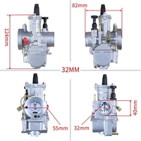 Carburateur KOso Pwk 24 26 28 30 32 34 avec Jets Gratuits pour Véhicules 50-250cc ATV Quad Dirt Bike Scooter 2T 4T Performance Sans Logo
