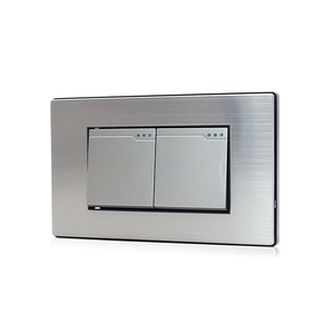 Interruttore <span class=keywords><strong>Elettrico</strong></span> 2022 con Pannello in Acciaio <span class=keywords><strong>Inox</strong></span>, Standard USA, Interruttore a Parete Sottile a 2 Vie, Componenti Elettrici - Product Image 1