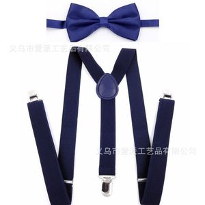 Children's Black <b>Bow</b> Tie And Suspender Set With 3-Ply Clips For Preschool Performances - Product Image 2
