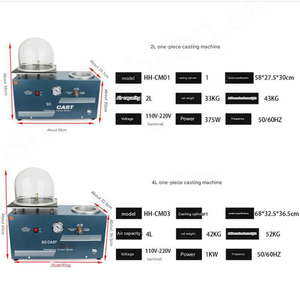 Prix d'usine Machine de coulée sous vide 2L 4L 6L pour cœur de moteur, pour la fabrication de bijoux en or, multi-tension (220V/110V), garantie 1 an - Product Image 2