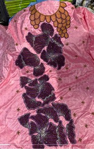 Tissu <span class=keywords><strong>Bazin</strong></span> Riche Africain Imprimé Parfumé pour Boubou Dashiki, Robe Longue Traditionnelle Malienne pour Mariage, Dubaï, 3 Mètres de Dentelle - Product Image 5