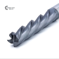 Fraise à queue carrée longue à 4 dents, revêtement AlTiN, pour usinage CNC de métaux, support ODM/OEM personnalisé