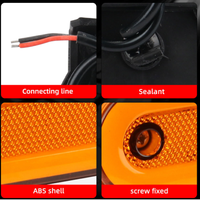 12V 24V Camion Côté Marqueur LED Remorque Lumières Auto Lampe avec Rouge Blanc Ambre Support pour RV Bus Camper Van Liquidation