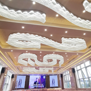 <span class=keywords><strong>Talin</strong></span> Lighting Hotel Villa Custom Large Project Luxury Crystal Chandelier Accesorio de iluminación LED para Hotel Personalizar Chandelier - Product Image 3