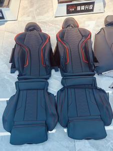 Fundas de Cuero para Asientos Delanteros y Traseros YLA, Negras y Rojas con Fondo Rojo, para BMW y <span class=keywords><strong>Audi</strong></span> - Product Image 6
