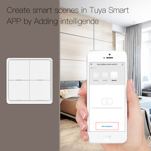 LangYeao Tuya Zigbee Wireless Scene <strong>Switch</strong> 1/2/3/4 Gang, CR2430 730 Days Battery Works with Alexa Google Home, 3 Trigger <strong>Modes</strong> - Product Image 3