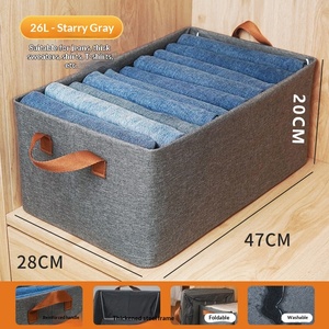 <span class=keywords><strong>Panier</strong></span> et boîte de rangement pliables rectangulaires en <span class=keywords><strong>tissu</strong></span> - Organisateur domestique polyvalent pour armoire, vêtements, outils et plus - Product Image 4
