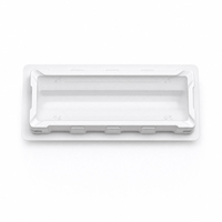 Réservoir d'échantillons de laboratoire professionnel en PET blanc, version étroite, pour la division d'échantillons en lots à haute efficacité, matériel de laboratoire jetable