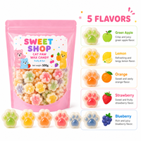 Bonbons gélifiés aux fruits chinois en bouteille de cire, décorés et emballés en sachet, confiserie dure fruitée et sucrée pour la décoration