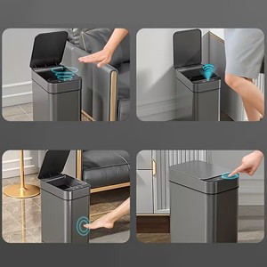 Intelligenter Automatischer Sensor-Mülleimer aus Kunststoff, 4 Öffnungsmodi, Soft-Close-Deckel & Herausnehmbarer Inneneimer - Product Image 4
