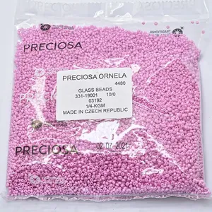 Stock de perles de rocaille tchèques 10/0 perles de rocaille de preciosa de couleur unie de haute qualité 250 g/sac