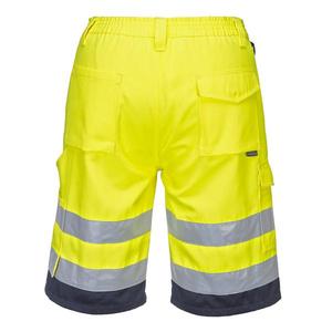 PORTWEST - E043YNRXL Short en coton jaune/bleu marine haute visibilité-EAN 5036108311859 HI-VIS WORKWEAR - Product Image 2