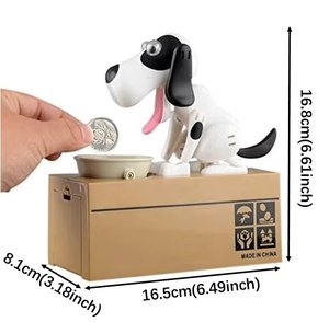 Phim Hoạt Hình Sáng Tạo Động Vật Điện Tử Con Chó Tiền Hộp Dễ Thương Nhựa Trẻ Em Con Heo Đất Ngân Hàng Cho Tiết Kiệm Tiền Và Ăn Cắp Tiền Xu - Product Image 2