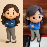 Modèle en résine personnalisé photo réelle DIY Q Figurine |   Décoration de bureau en impression 3D |   Cadeau unique pour un anniversaire ou un mariage |   Fabriqué en Chine