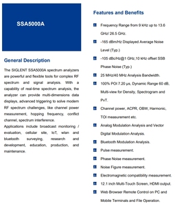 Analyseur de spectre Siglent Analyseur de réseau Ssa5085A avec une plage de fréquences de 9 Khz à 26.5 Ghz - Product Image 5