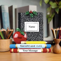 Décorations de Noël uniques et amusantes pour enseignants, personnalisées, de haute qualité, à la mode, cadeaux de remerciement, bénédicteurs, fabriquées à la machine, 4 couleurs