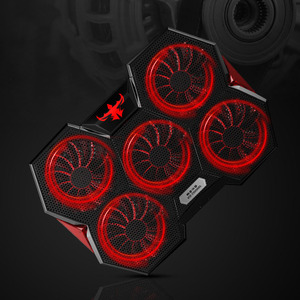 Cooler for Laptop Five <strong>Fan</strong> Gaming Laptop <strong>Cooling</strong> <strong>Pads</strong> 17 Inch <strong>Notebook</strong> Cooler - Product Image 3