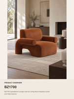 Fauteuil d'appoint moderne en velours, fauteuil rembourré à siège unique, fauteuil lounge pour salon, hall d'hôtel