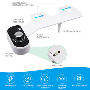 Ultra Slanke Abs Plastic Handmatige <span class=keywords><strong>Bidet</strong></span> Bevestiging Vrouwelijk Wassen Modern Koud Water Enkel Mondstuk Zelfreinigend Toilet <span class=keywords><strong>Bidet</strong></span> - Product Image 2
