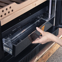 Humidor Électrique Numérique en Acier Inoxydable avec Contrôle de l'Humidité et Éclairage LED, 1000 Cigares