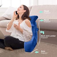 Coussin de dossier Yintex pour adulte, avec poches de soutien pour les bras, en tissu Minky doux, housse amovible, en forme de chaise, pour lit et lecture