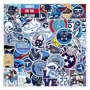 Tennessee tenessee titans 50 יח 'עמיד למים מדבקות pvc מדפי ויניל צוות כדורגל מדבקות לוגו קבוצת כדורגל - Product Image 1