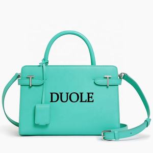2024 Customizable Luxury Ladies' High-End <strong>Italy</strong> Pu <strong>Leather</strong> Tote Bag Preppy Dress Style Daily Use Handbag Plain Pocketbook Logo - Product Image 6