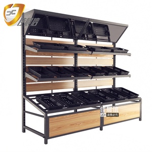 Étagère de rangement en bois durable pour fruits et légumes, étagère de présentation pour fruits et légumes - Product Image 1