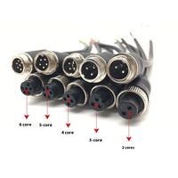 GX12 Factory Direct 2-Core Aviation Plug Line 3-Hole 4-Pin 5P6 Male Female Connector Customizable Injection Circular Connectors