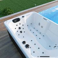 Jacuzzi Extérieur Spa 2 Personnes Bain à Remous de Luxe à Vendre Pas Cher Acrylique Massage Sensuel Balnéo Jardin Gazebo Hottub Balboa