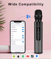 JT nouveau Portable 2-en-1 BT portable karaoké Microphone haut-parleur extérieur famille conférence interactive Studio Microphone sans fil