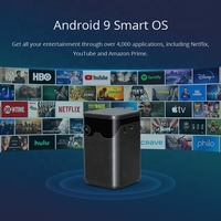 Mini Proyector DLP 4K-Láser, Cine en Casa 3D, Películas, Vídeos, TV 480P, Recargable, Portátil, para Exteriores, Mini Proyector de Videojuegos