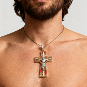 Bijouterie plaqué or 14 carats Vente en gros Hommes Hiphop Religieux Gros Zircon Jésus Croix Vendredi Saint Christianisme Église Oro Cruz Charm - Product Image 2