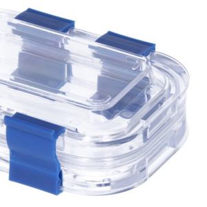 Scatola di plastica portatile a membrana con cerniera gialla PS pellicola traslucida corona per protesi dentaria - Product Image 4
