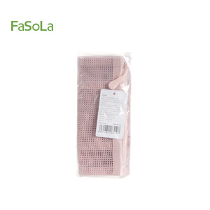 FaSoLa Mesh Toilet Bag Large Capacity Zipper Closure Breathable Drainable Travel Toiletries Storage Bag Gray - Product Image 3