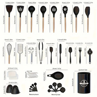 Ustensiles de cuisine en silicone de haute qualité, lot de 43 pièces, ustensiles de cuisine en silicone blanc, ensemble d'ustensiles de cuisine