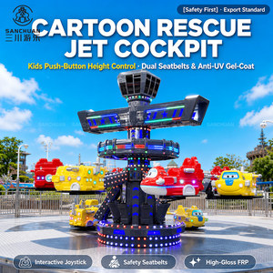 Manège d'extérieur pour enfants : Avion volant en fibre de verre et métal, à commande autonome, pour la vente - Product Image 4