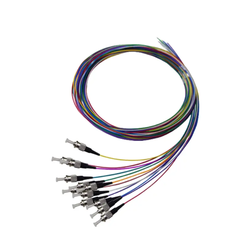Hot bán quang vá dây SC/FC/LC/ST nối 0.9mm 12 màu sắc sợi quang ST Pigtail
